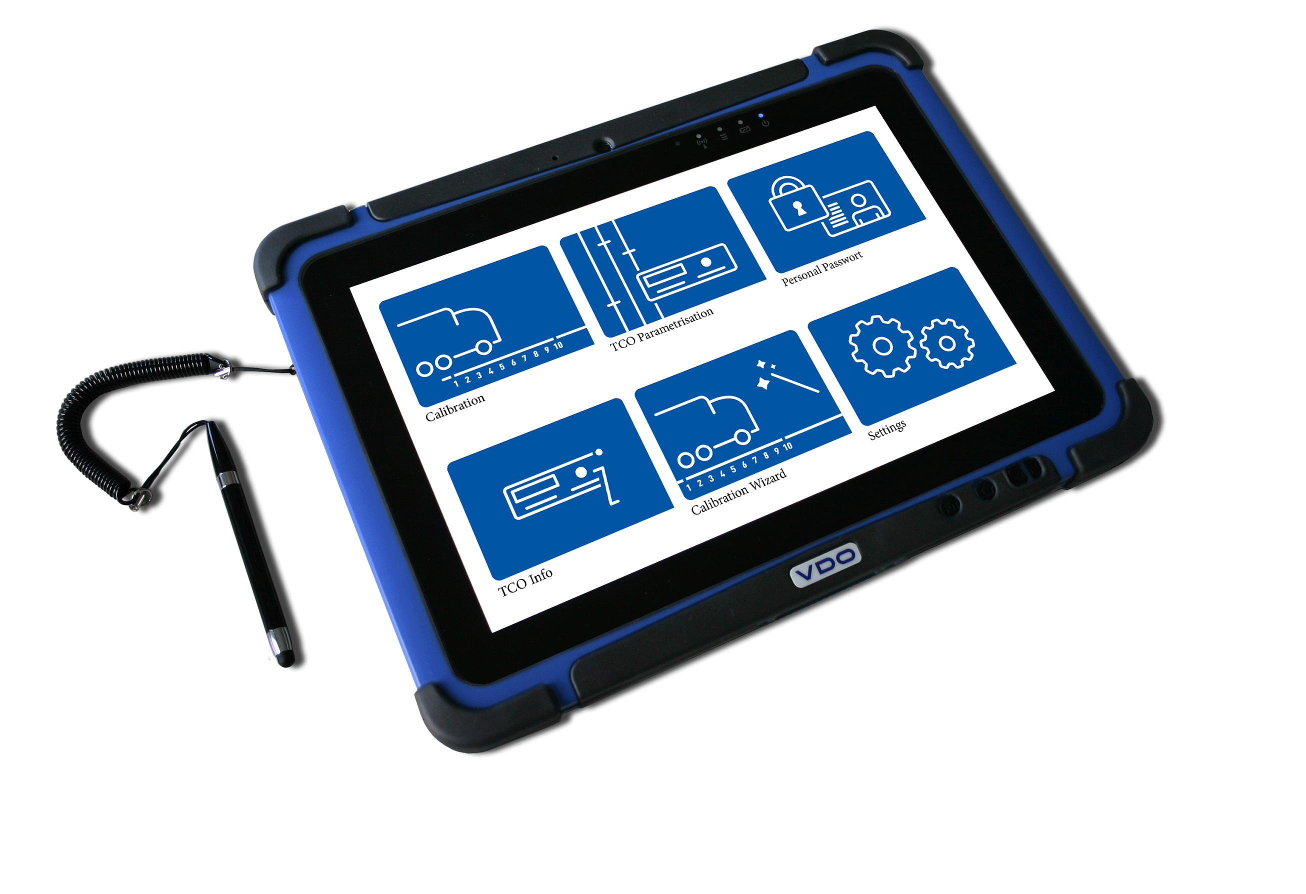 Fully integrated tachograph inspection on one device. THE VDO WORKSHOP  TABLET